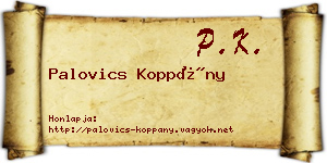 Palovics Koppány névjegykártya